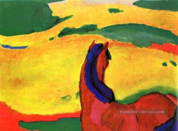 Marc cheval dans un paysage Expressionisme Peinture à l'huile